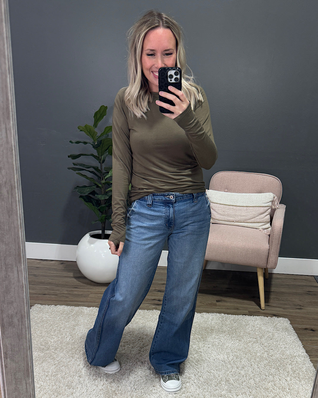Blair Long Sleeve Top - Olive Michelle Mae