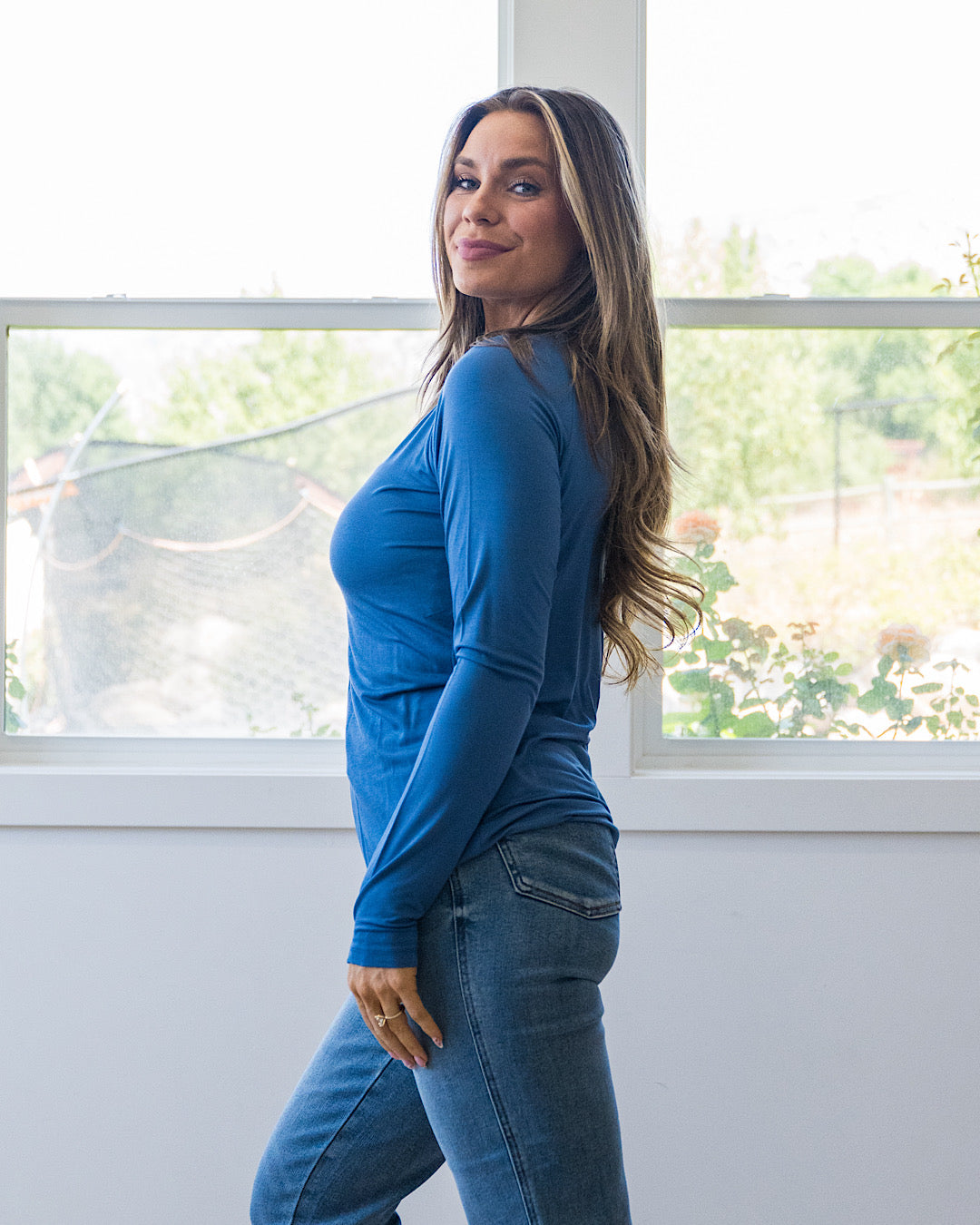 NEW! Blair Long Sleeve Top - Blue