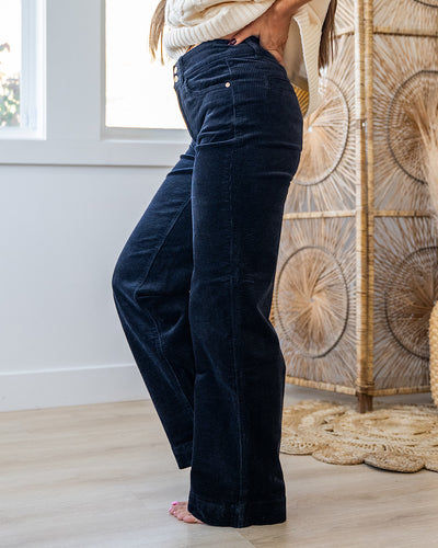 NEW! Judy Blue Black Corduroy Trouser Wide Leg Jeans Judy Blue