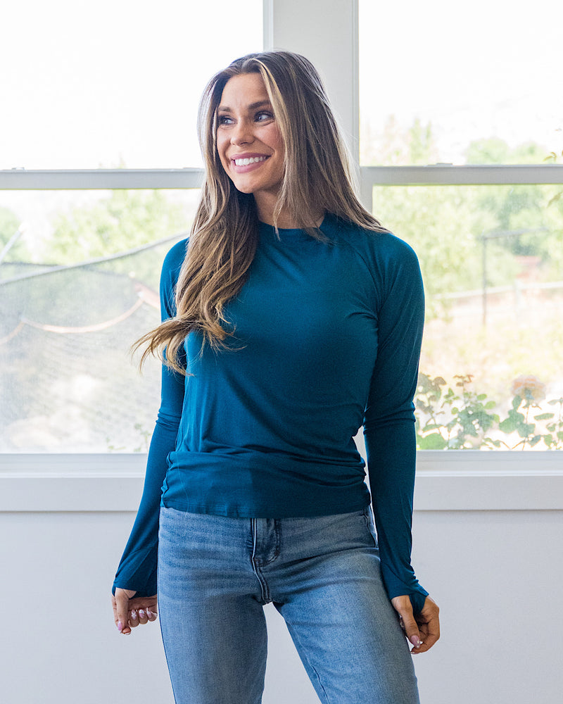 NEW! Blair Long Sleeve Top - Teal