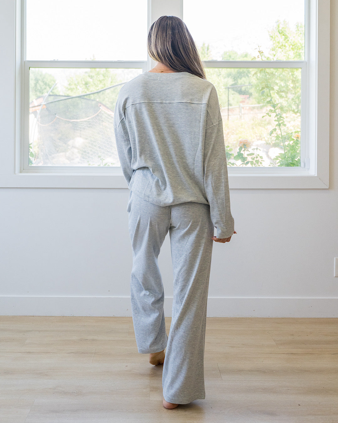 NEW! Stop Here Striped Knit Set - Heather Gray & Cream Wishlist