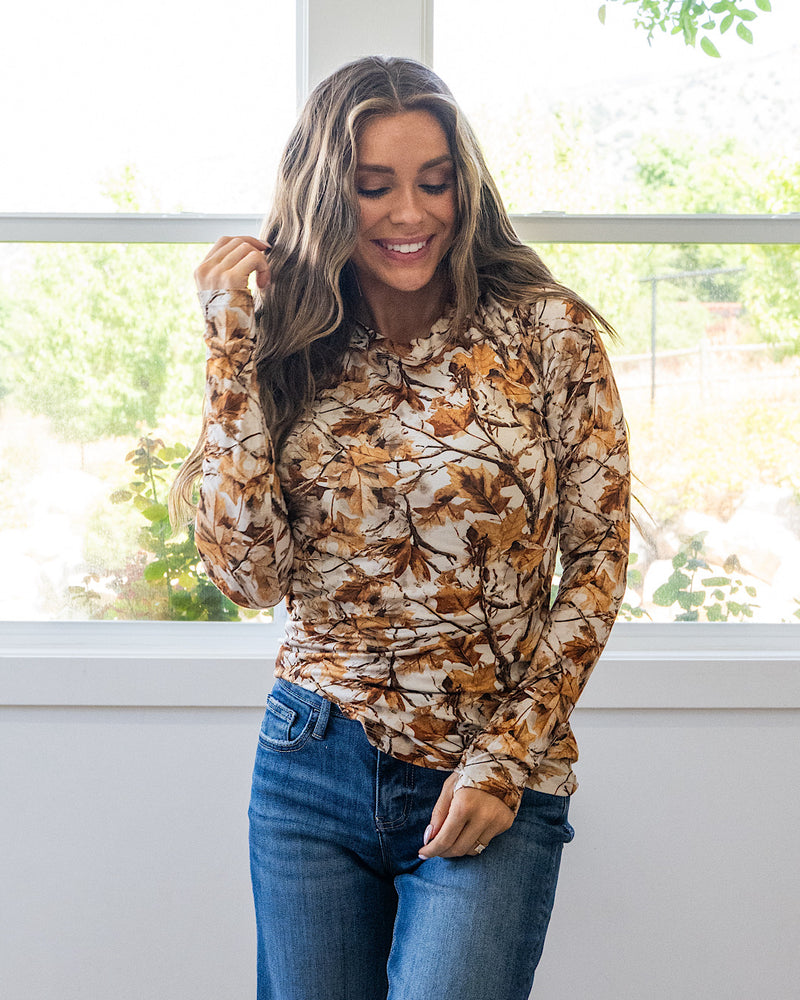 NEW! Blair Long Sleeve Top - Woodsy Camo Michelle Mae