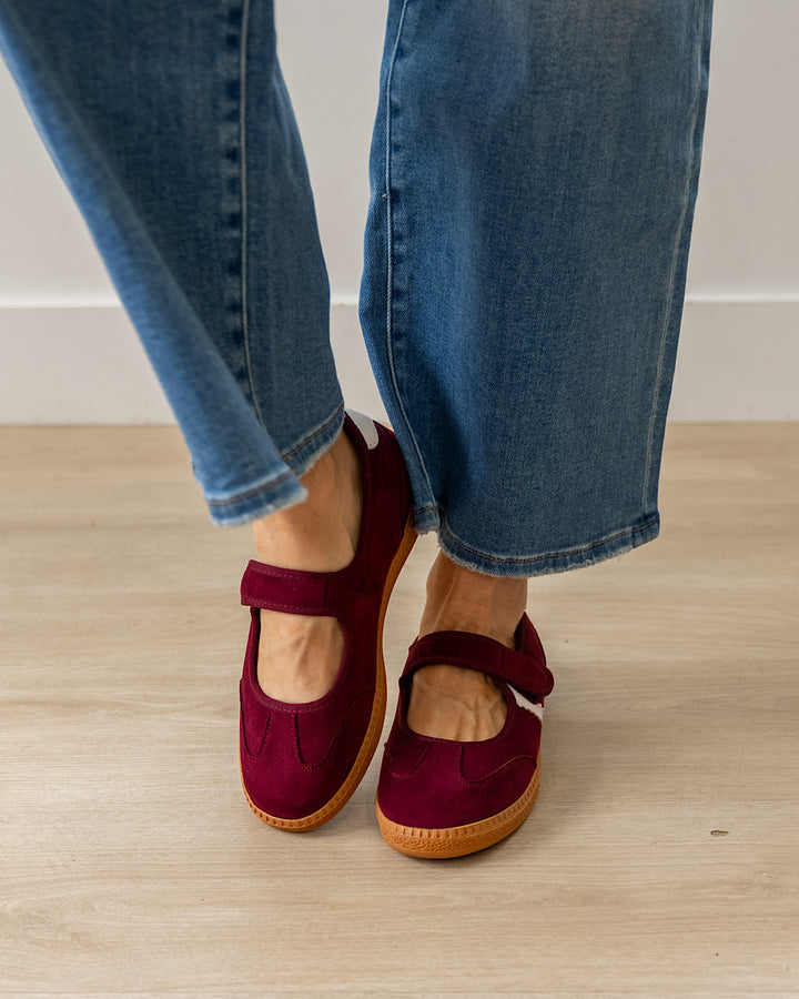 NEW! Corkys Calm Down Mary Jane Sneakers - Wine Corkys Footwear