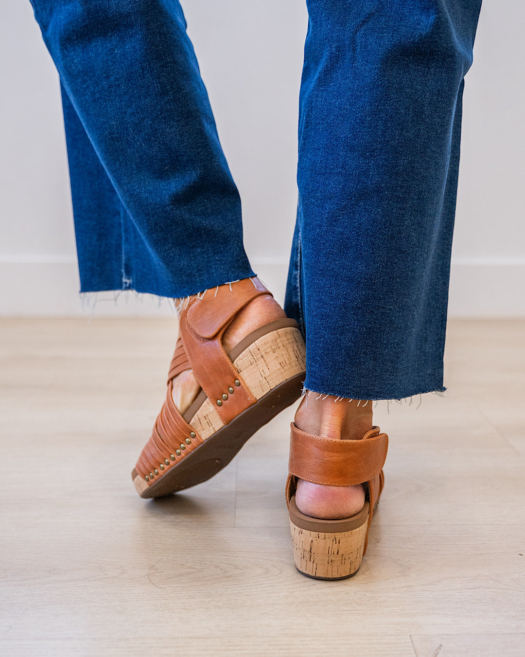 NEW! Corkys Good For You Wedge Sandals - Cognac Corkys Footwear