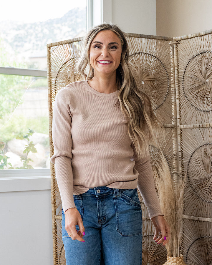 June Ribbed Sweater - Color Options Available! Staccato Taupe