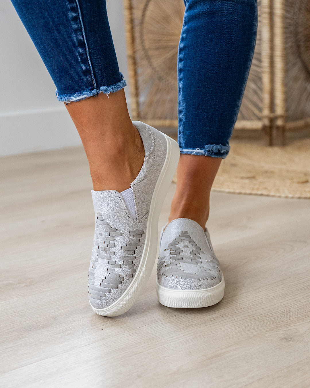 Very G Marian Slip On Sneakers- Light Gray Very G