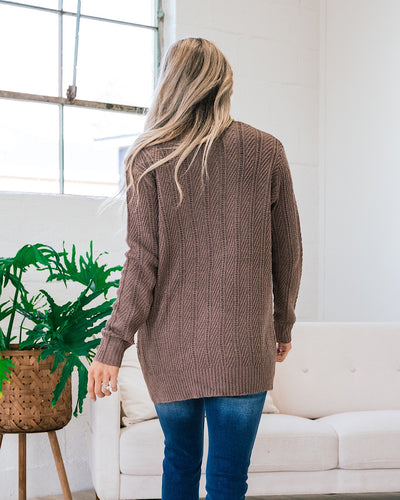 Textured Open Front Cardigan - Cappuccino  Staccato   