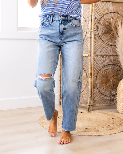 KanCan Rose Non Distressed 90's Jeans  KanCan   