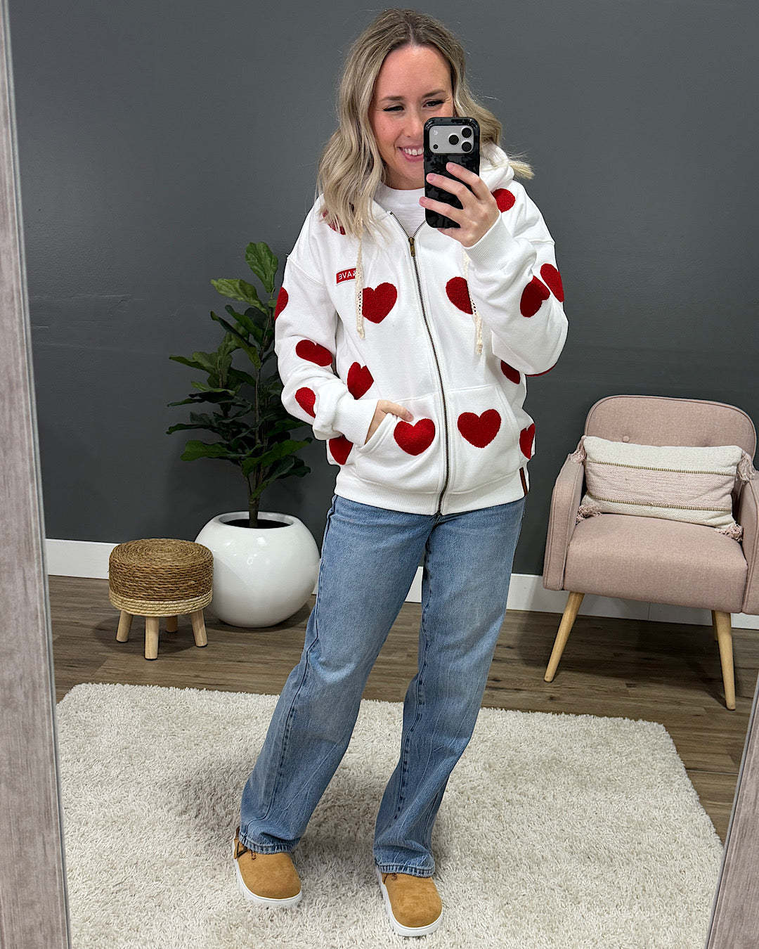 NEW! Ampersand Ave Comfort Zone FullZip Hoodie - Pulling Heartstrings Ampersand Ave