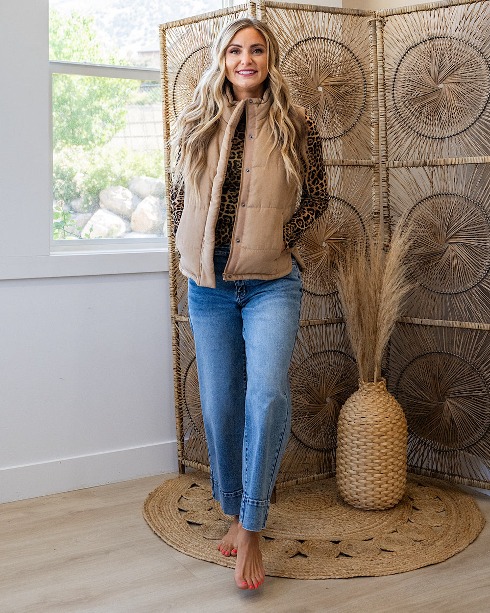 Peyton Puffer Vest - Camel Be Cool