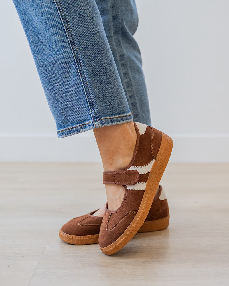 NEW! Corkys Calm Down Mary Jane Sneakers - Chestnut