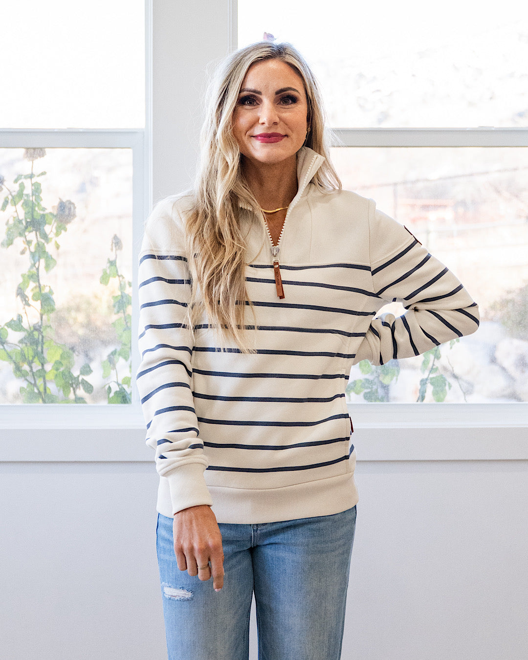 Wanakome Caro High Neck Sweatshirt - Ivory Wanakome