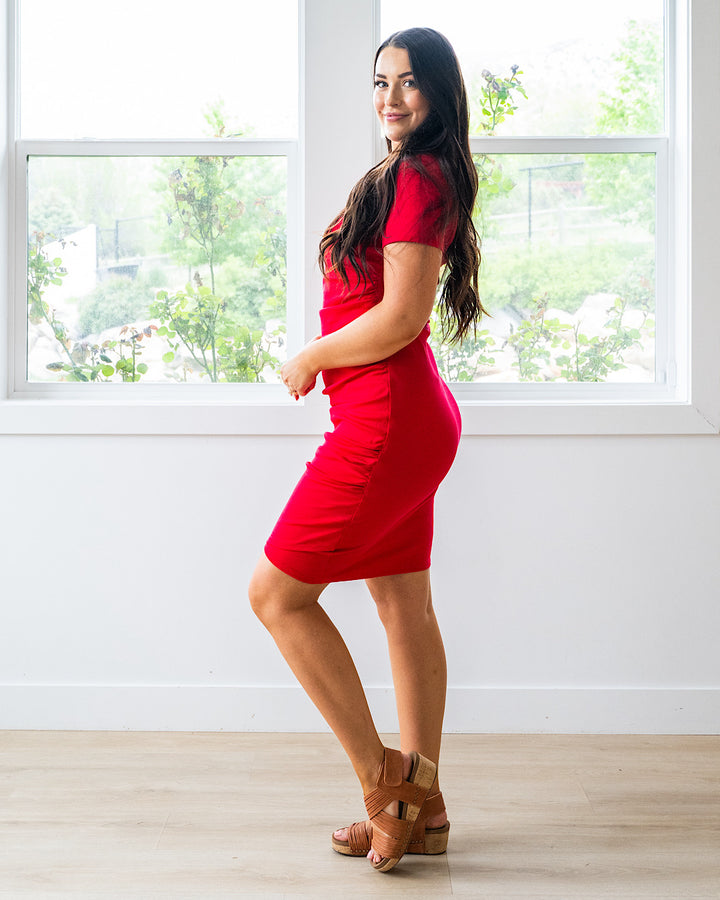 NEW! Ampersand Ave Better Than Basics Dress - Red Ampersand Ave