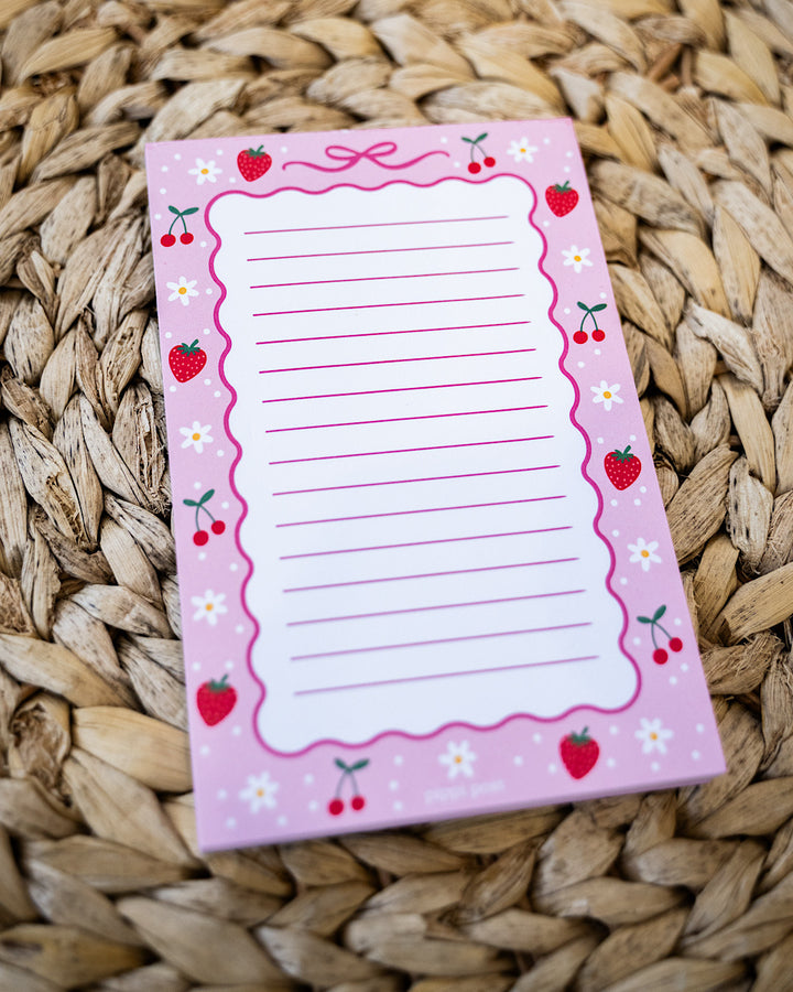 NEW! Berries & Bows Notepad Pippi