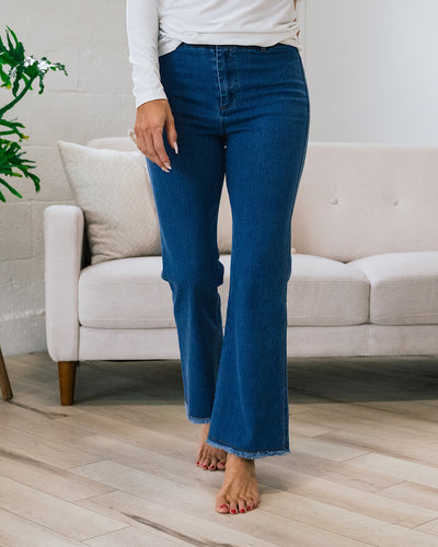 Bristol Wide Leg Crop Pants - Medium Wash FINAL SALE  La Miel   