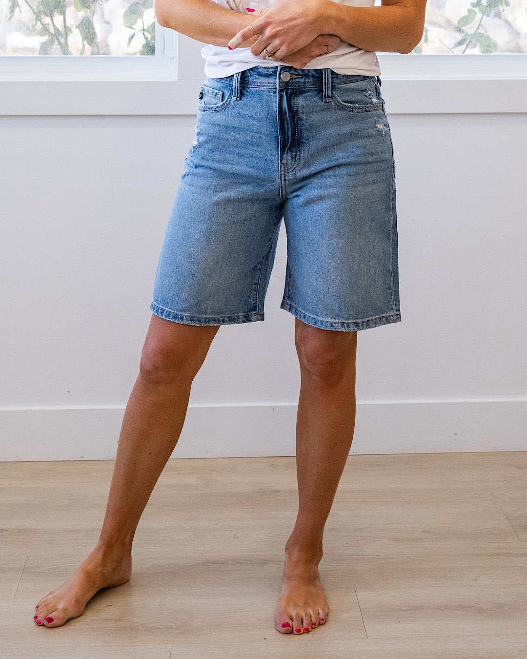 KanCan No Drama Low Slung Baggy Jean Shorts KanCan