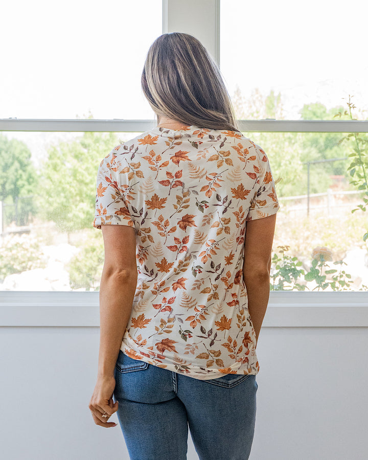 NEW! Sophie V Neck Top - Autumn Leaves Michelle Mae