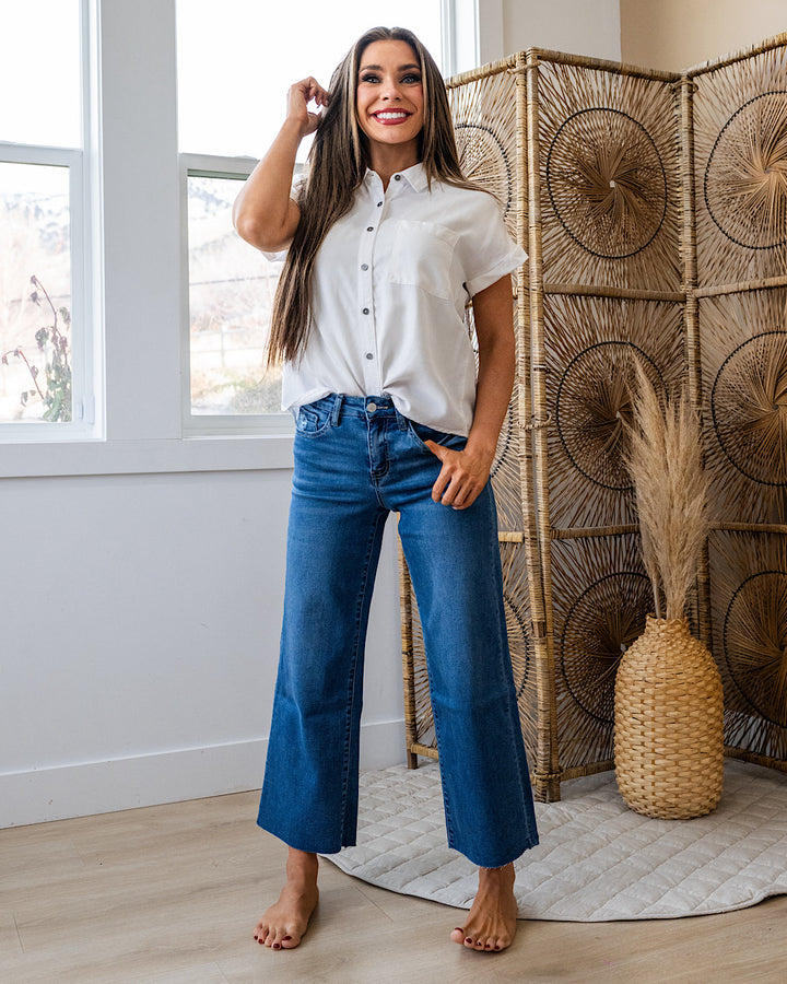 Bailey Ivory Button Up Top Be Cool