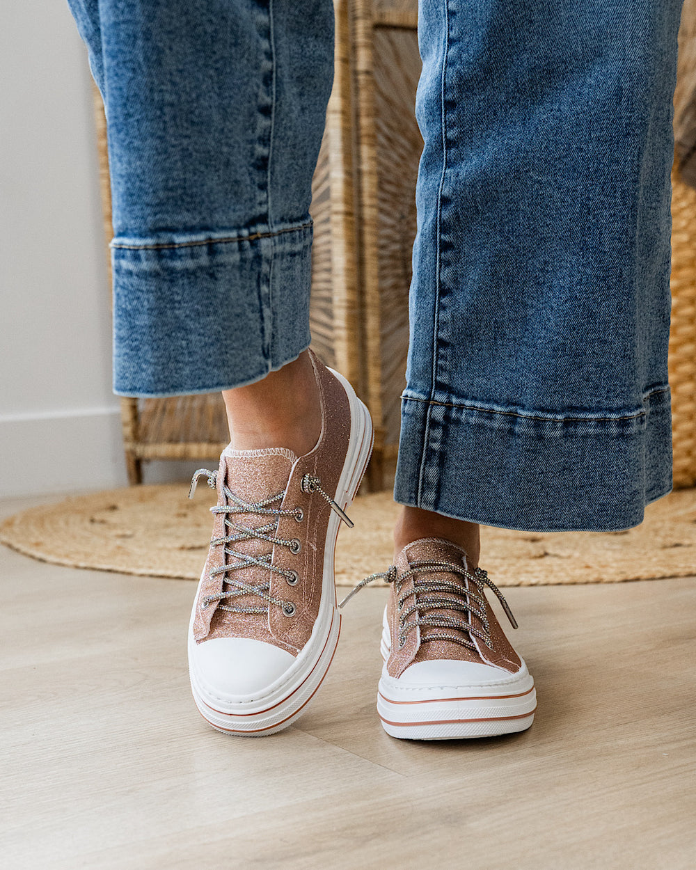 NEW! Very G Aman Glitter Snearkers - Rose Gold Very G