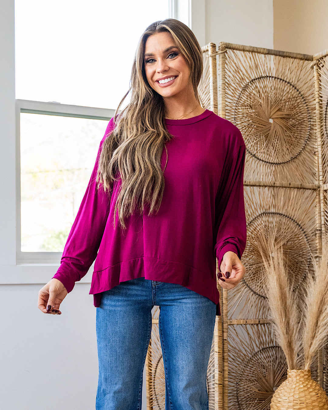 Dolman Sleeve Top - Color Options Available! Sew In Love Magenta