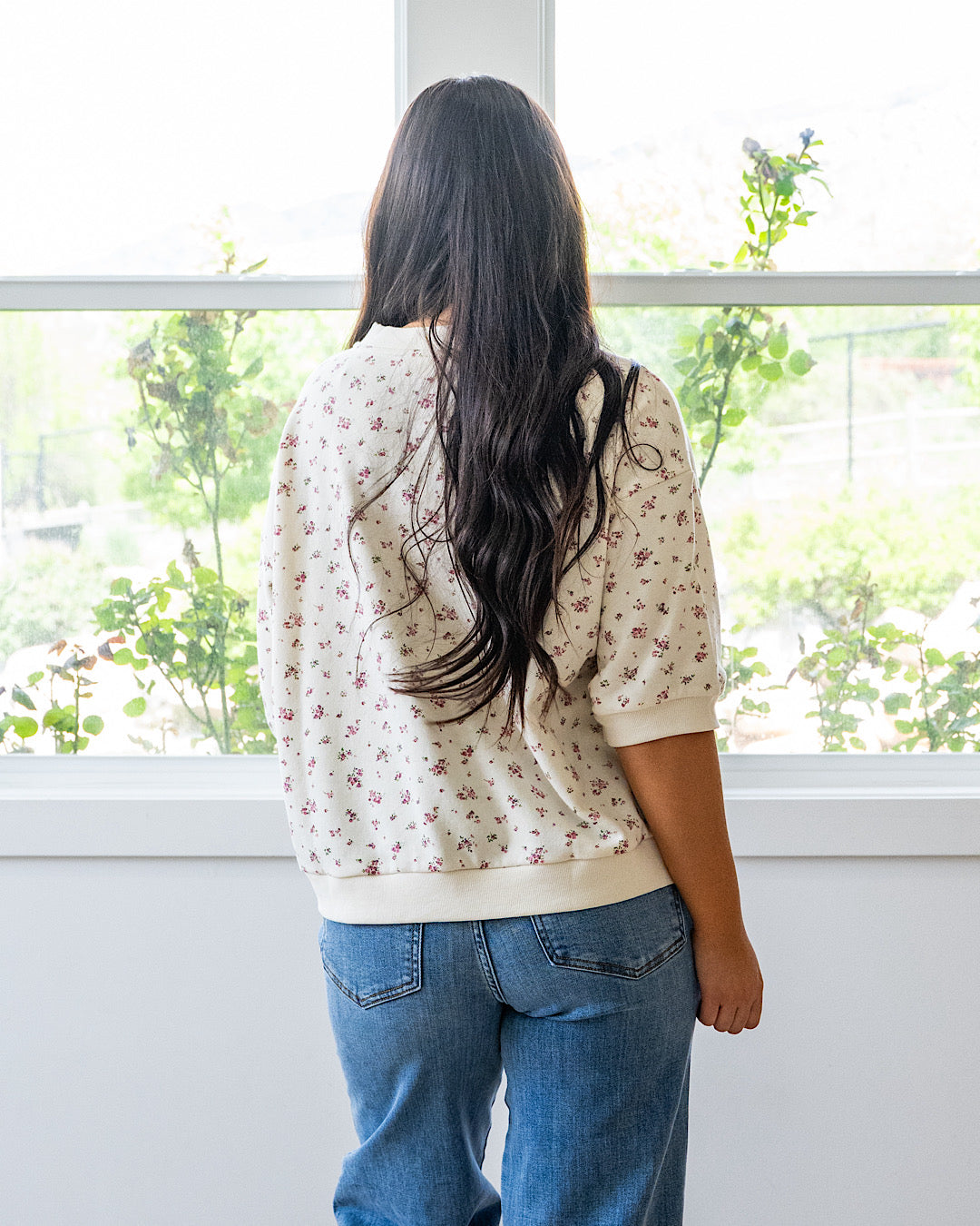 NEW! Tessa Floral Knit Top - Ivory Multi