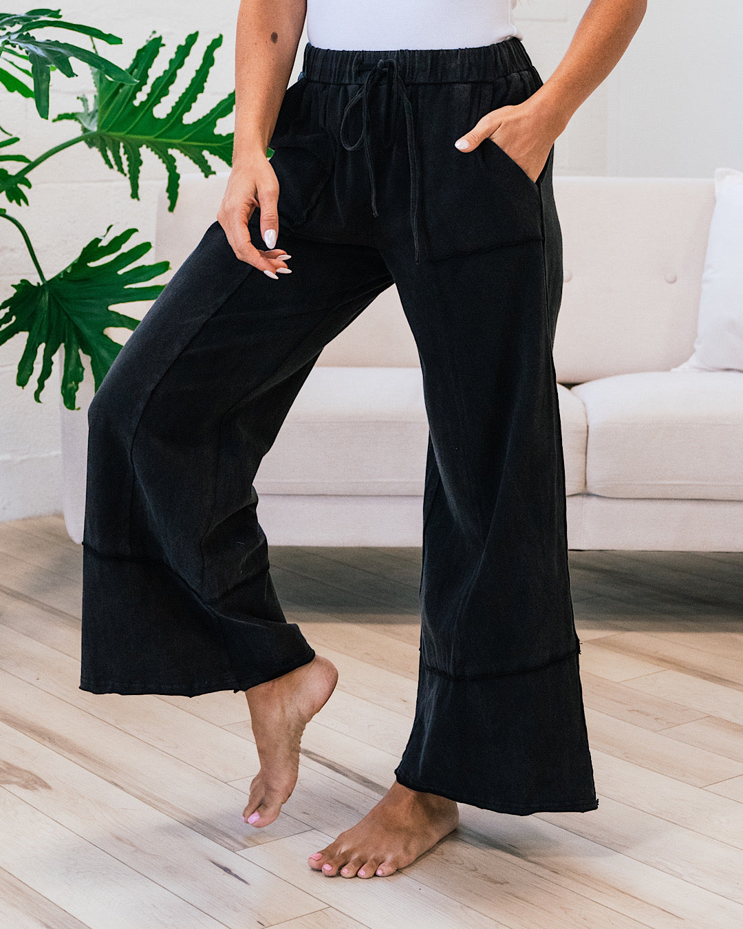 Livie Mineral Washed Wide Leg Pants FINAL SALE  Heyson   