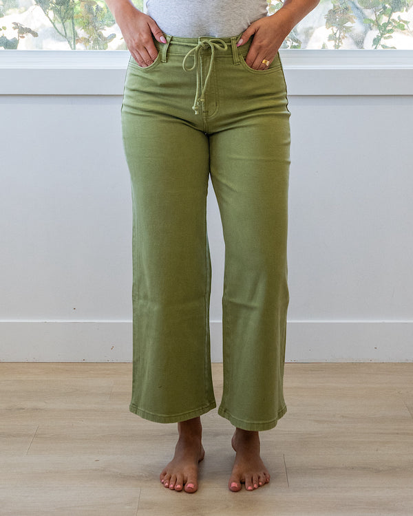Vervet Kacie Cropped Wide Leg Jeans - Color Options Available! Lovervet Eucaplytus