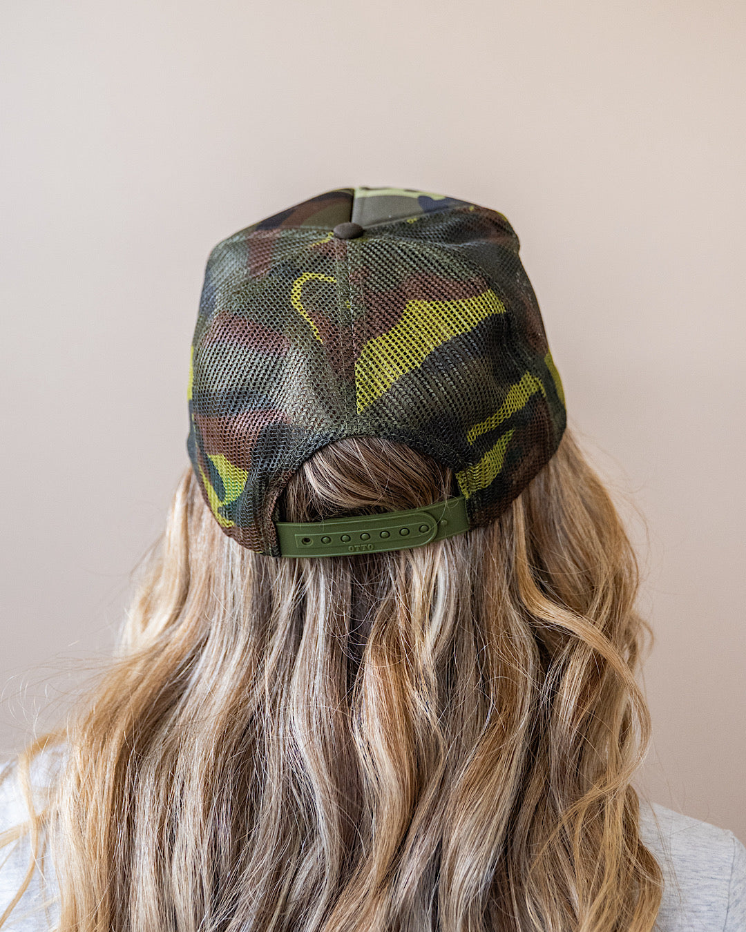 NEW! Mama Camo Trucker Hat - Army Green D&E