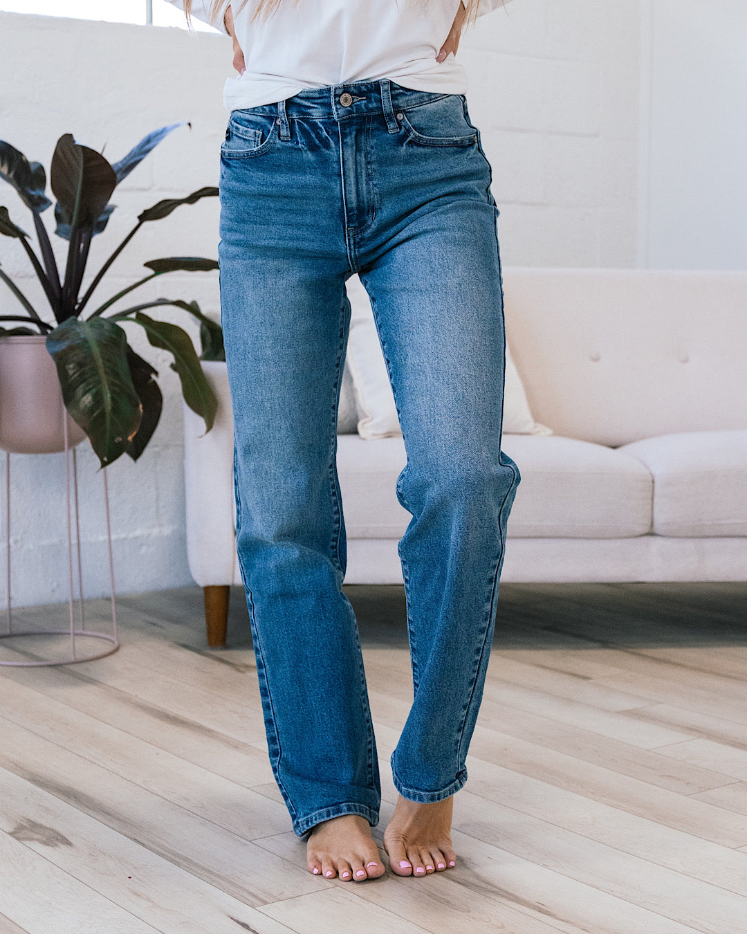 KanCan Kathleen Non Distressed Straight Jeans  KanCan   