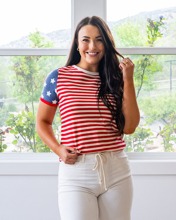 NEW! Ampersand Ave Lulu Tee - Old Glory Ampersand Ave
