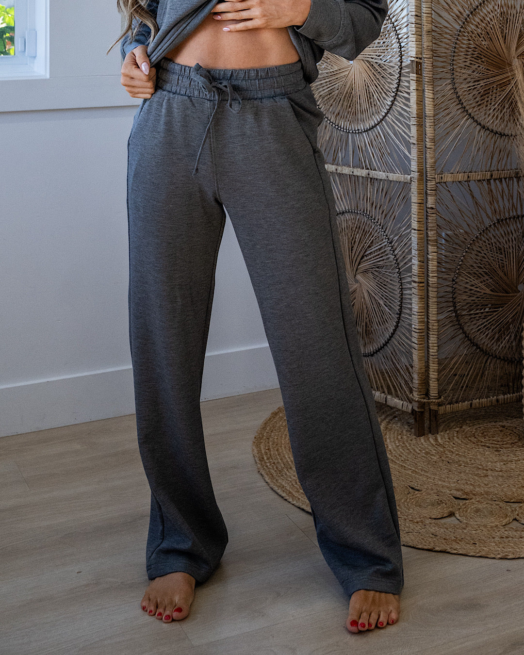 Rae Mode Buttery Soft Scuba Straight Pants - Color Options Available! Rae Mode Heather Charcoal