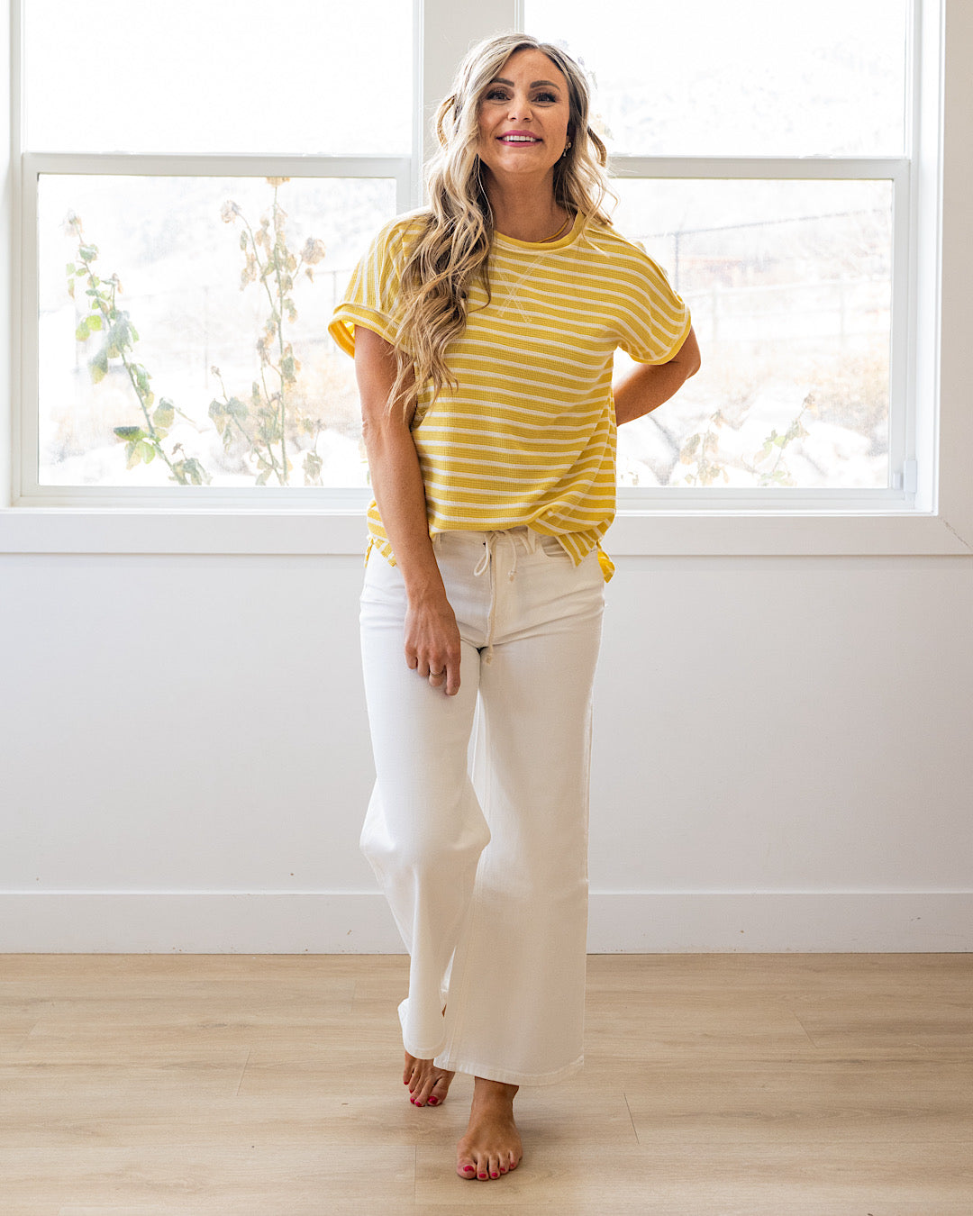 NEW! Carrie Striped Cloud Knit Top - Honey Lovely Melody
