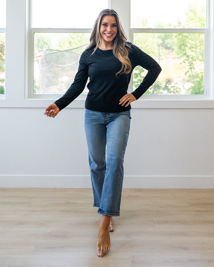 NEW! Sydney Micro Ribbed Top - Black