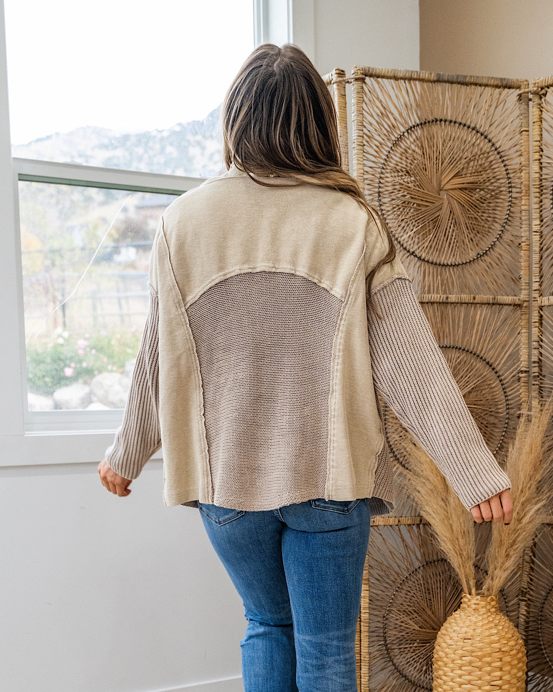 NEW! Grandpa Sweater Knit Cardigan - Stone Heyson