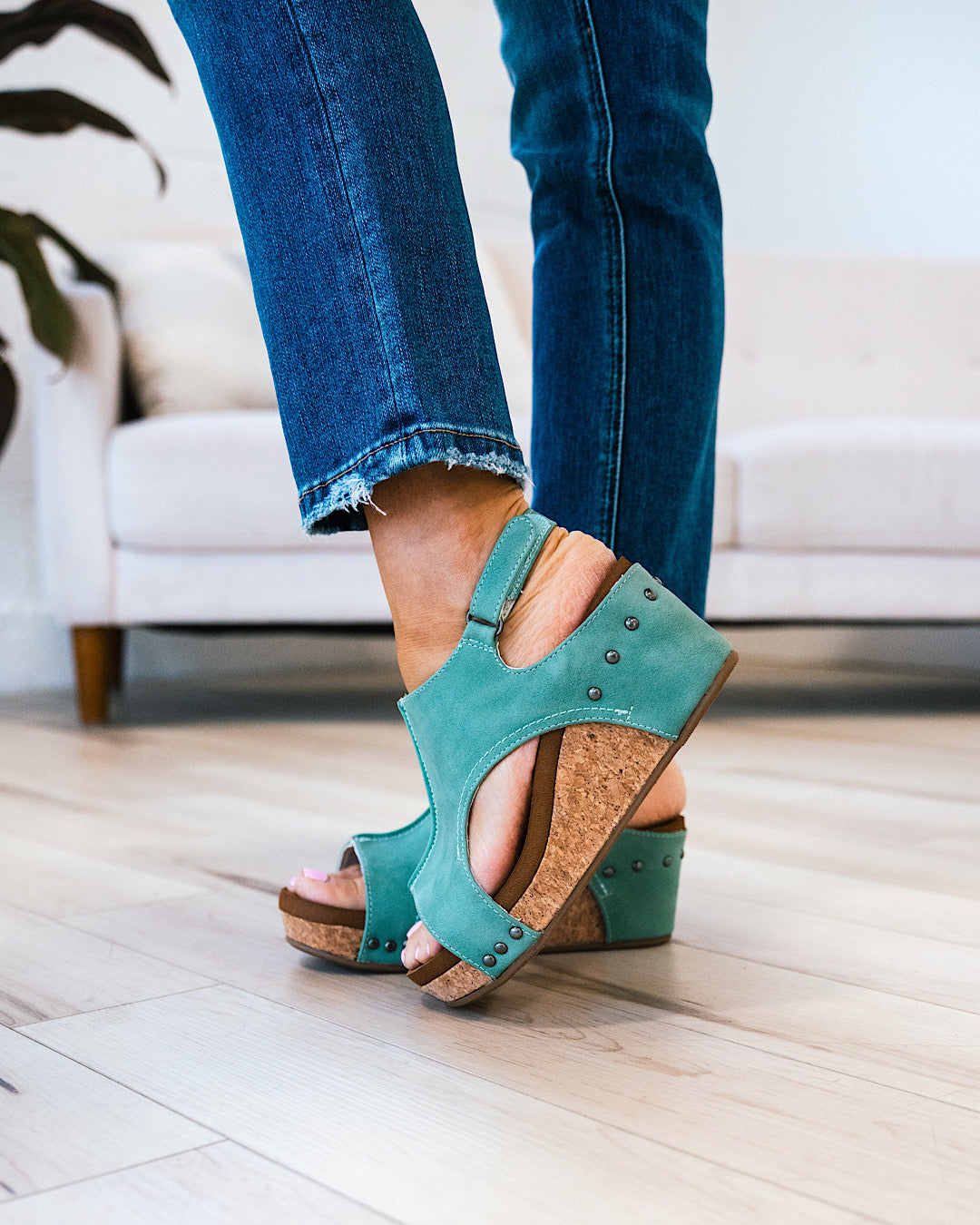 Very G Isabella Wedge Sandals - Turquoise FINAL SALE  Very G   