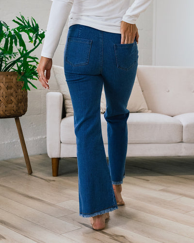 Bristol Wide Leg Crop Pants - Medium Wash FINAL SALE  La Miel   