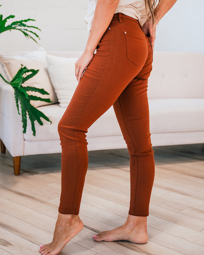 Hyperstretch Skinny Jeans Regular and Plus - Copper  YMI   