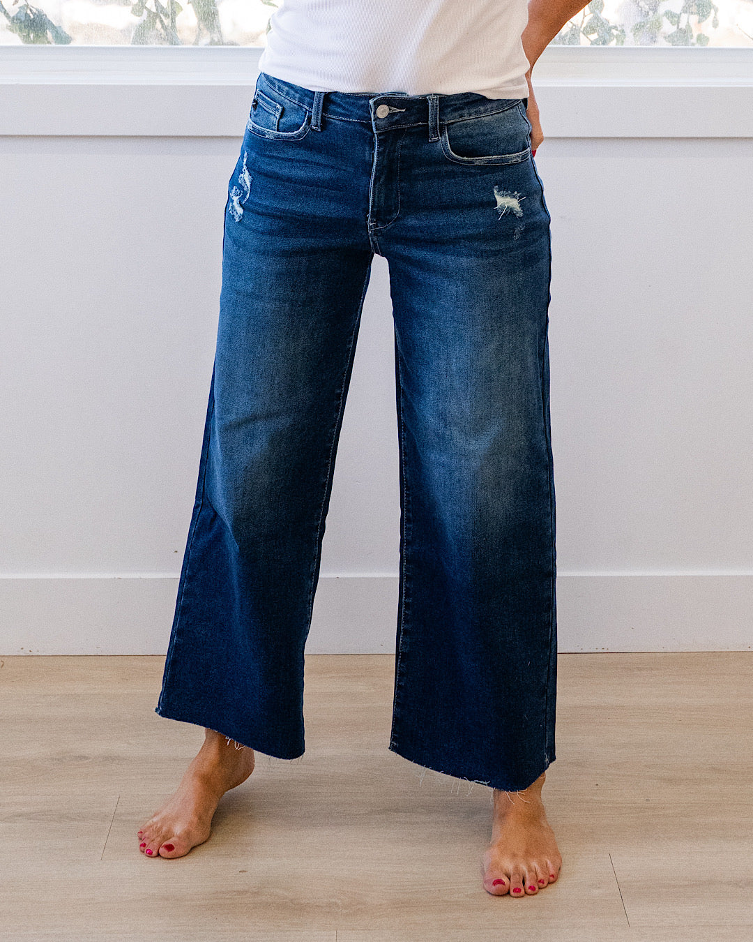 KanCan Bella Cropped Wide Jeans KanCan