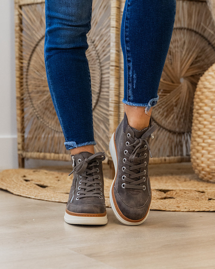 Blowfish Camden High Top Wedge Sneakers Boots - Color Options Available! Blowfish Gray