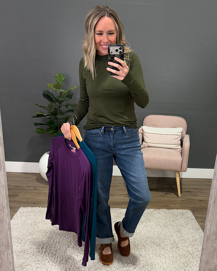 NEW! Blair Long Sleeve Top - Dark Olive