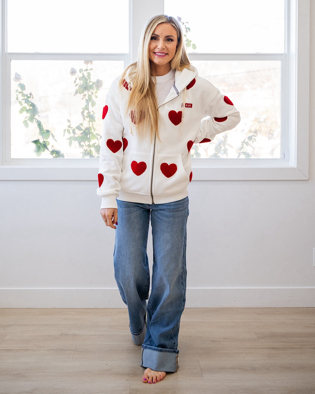 NEW! Ampersand Ave Comfort Zone FullZip Hoodie - Pulling Heartstrings Ampersand Ave