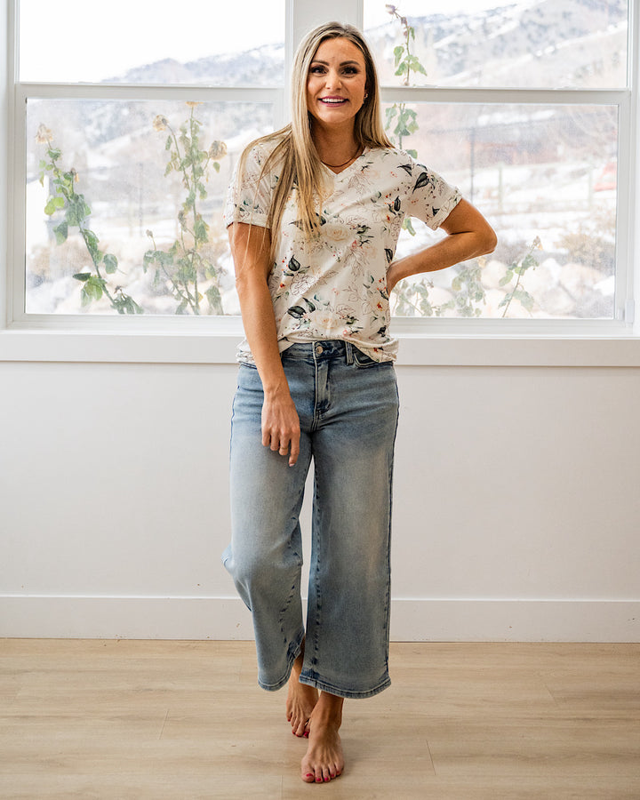 NEW! Sophie V Neck Top - Vintage Floral