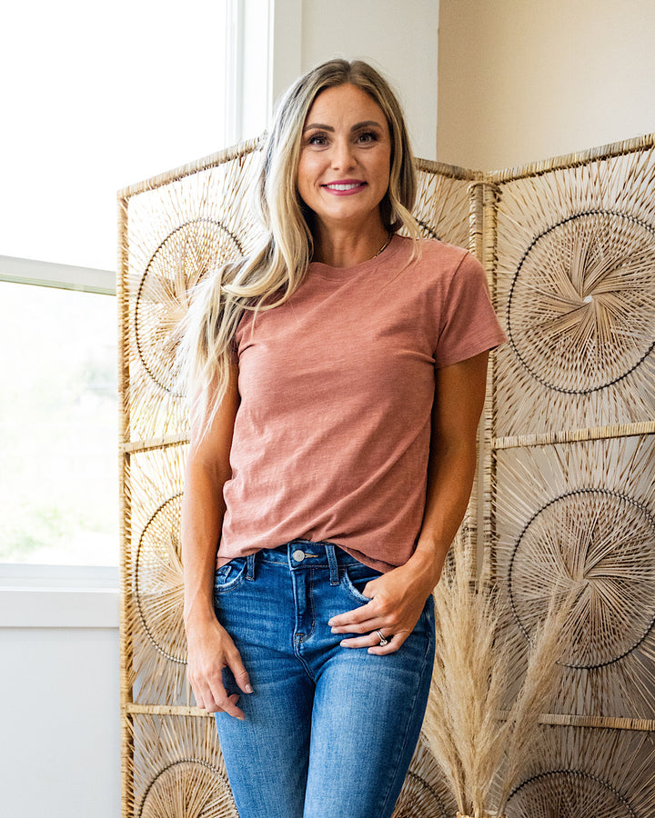 Melinda Short Sleeve Top - Color Options Available! Be Cool Burnt Sienna
