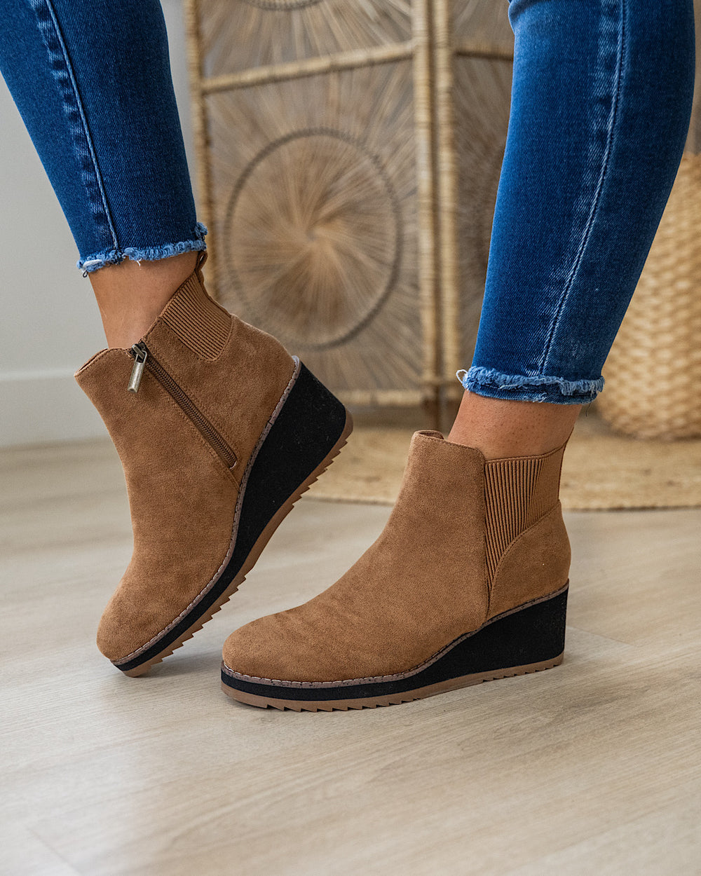 Corkys Apple Sauced Wedge Booties - Color Options Available! Corkys Footwear Tobacco