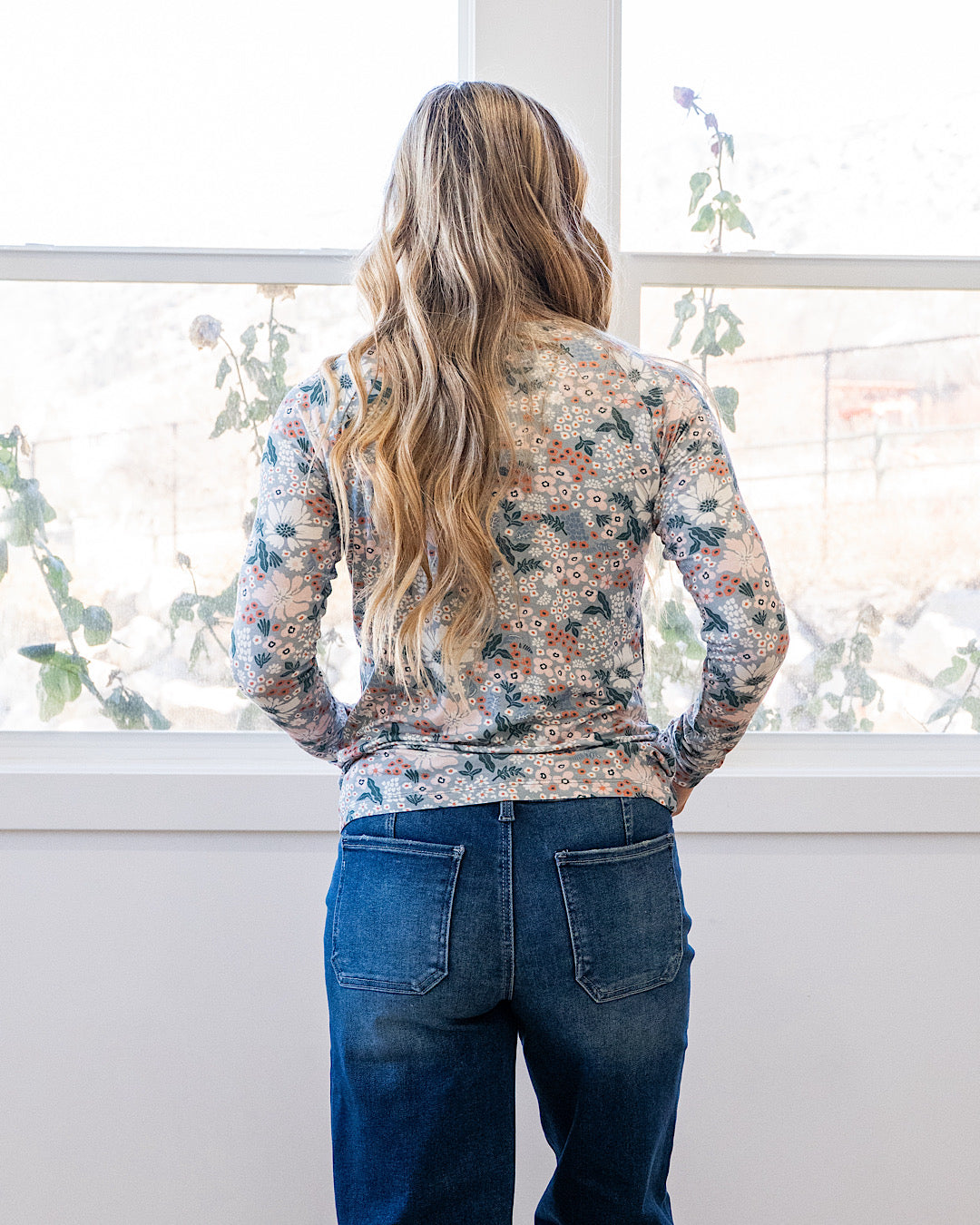 NEW! Blair Long Sleeve Top - Ditsy Blush Floral