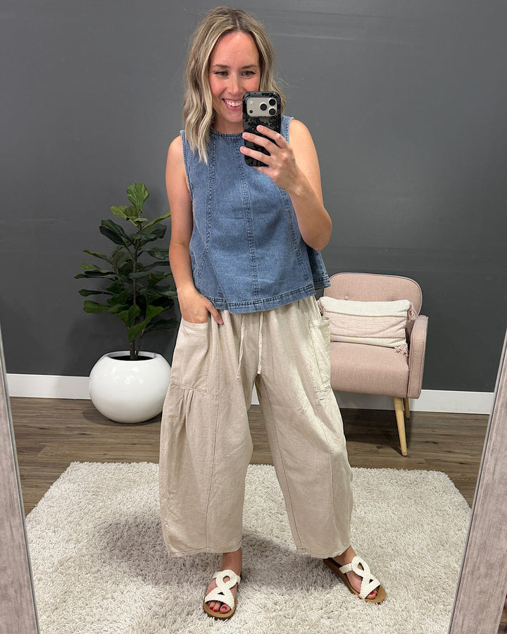 NEW! Rosalie Denim Tank Top Mine