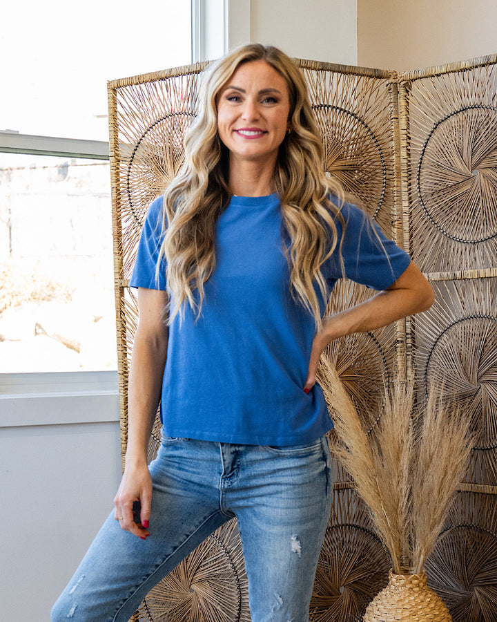 Mono B Classic Boxy Fit Tee - Blue Mono B