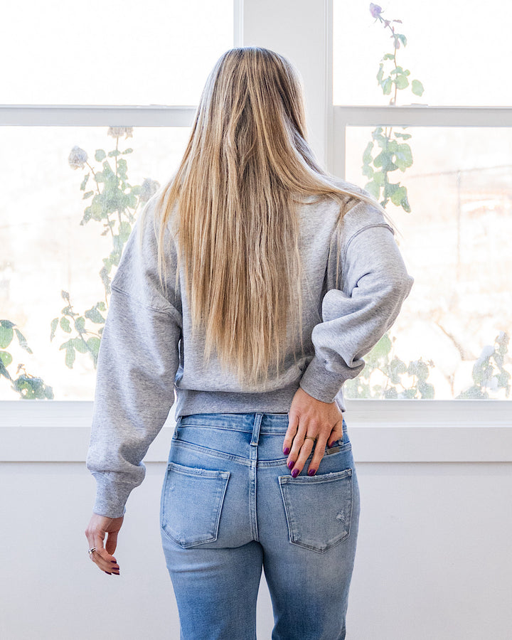 NEW! Dakota Half Zip Pullover - Light Heather Gray Reflex