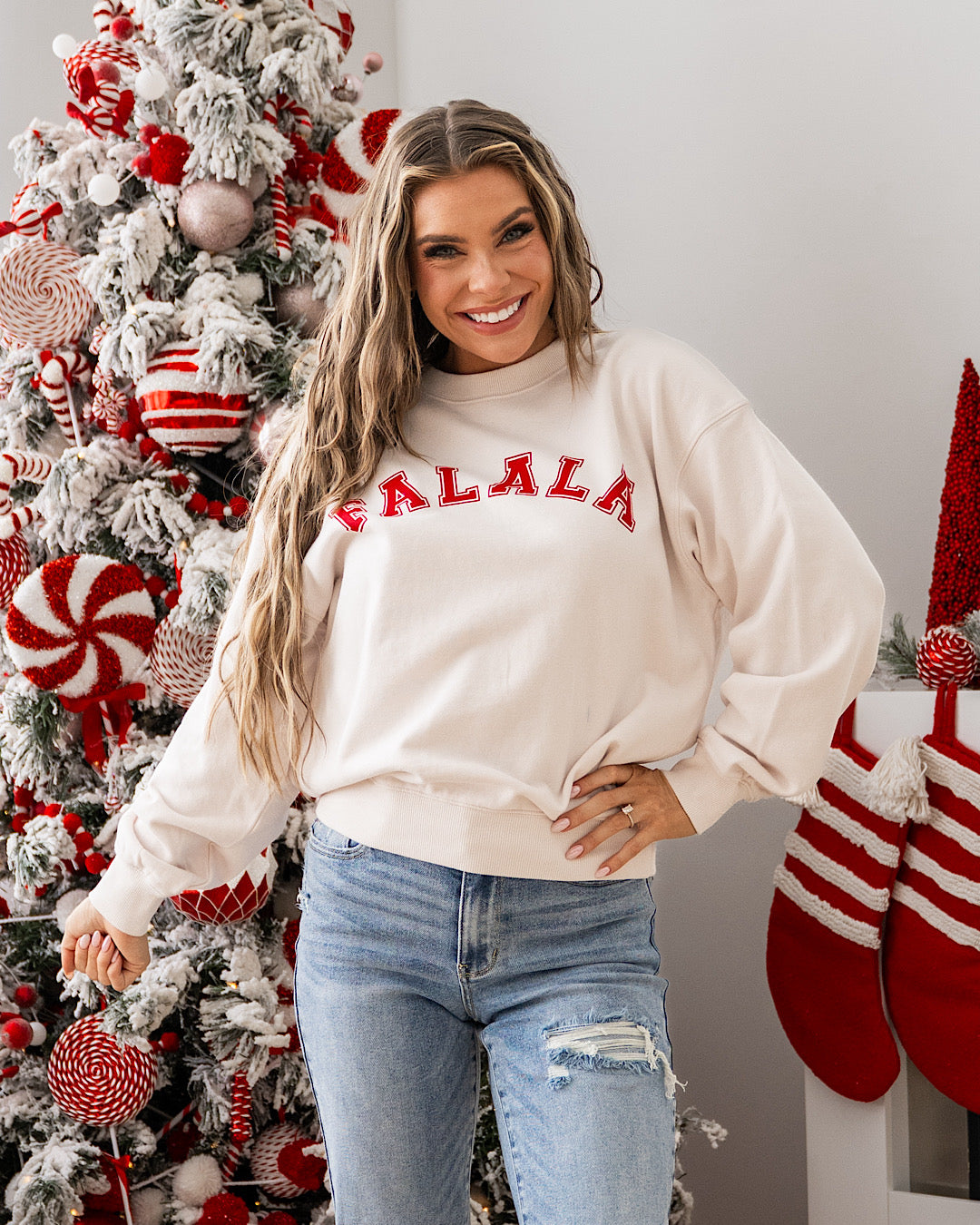 NEW! Falala Cream Sweatshirt Tres Bien