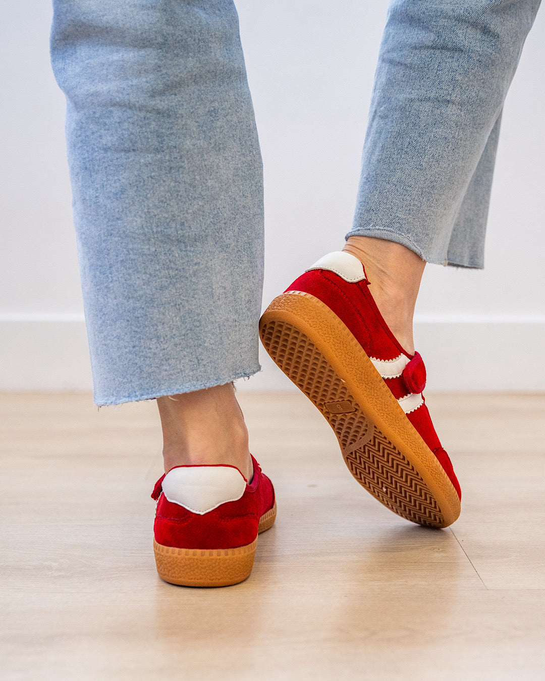 Corkys Calm Down Mary Jane Sneakers - Red Corkys Footwear